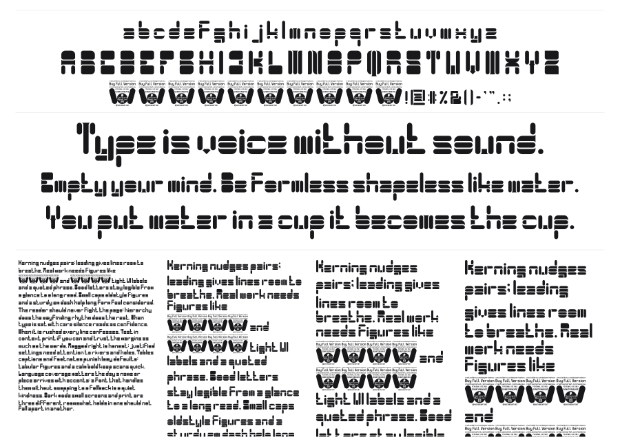 Football specimen sheet