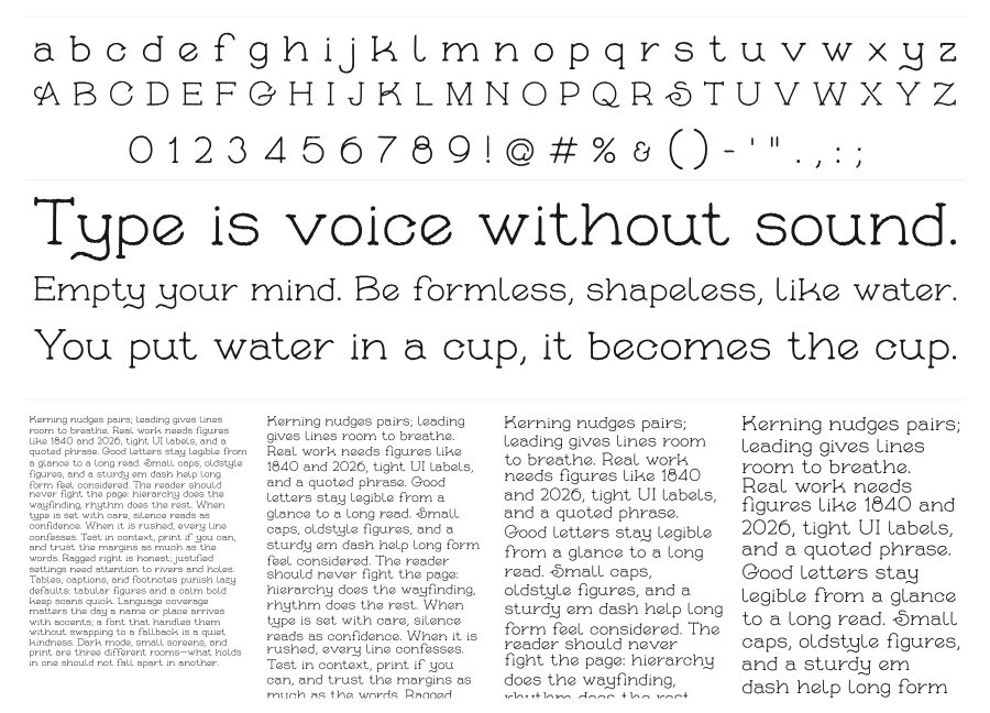 Skybird specimen sheet