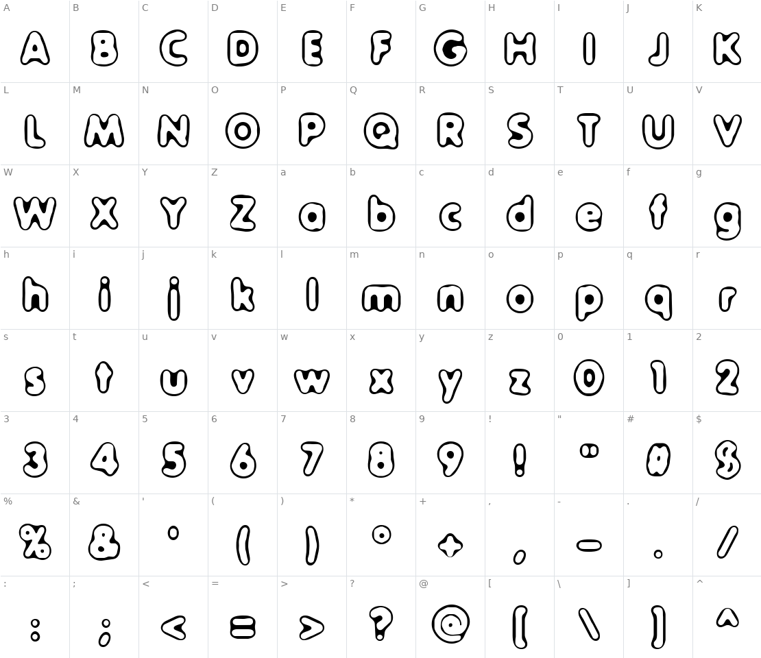 Character set for Outer Sider