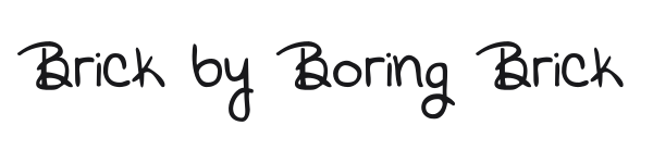 Brick by Boring Brick preview