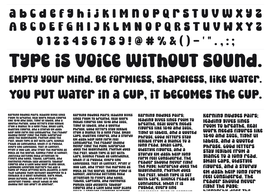 Super Peach specimen sheet