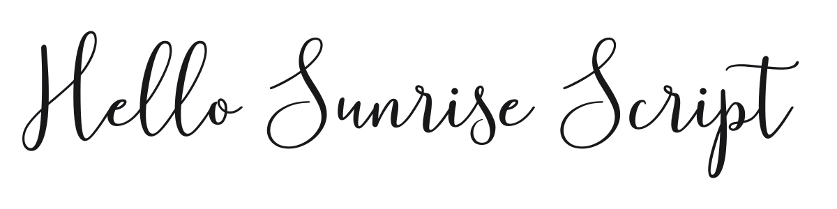 Hello Sunrise Script – FontToolbox