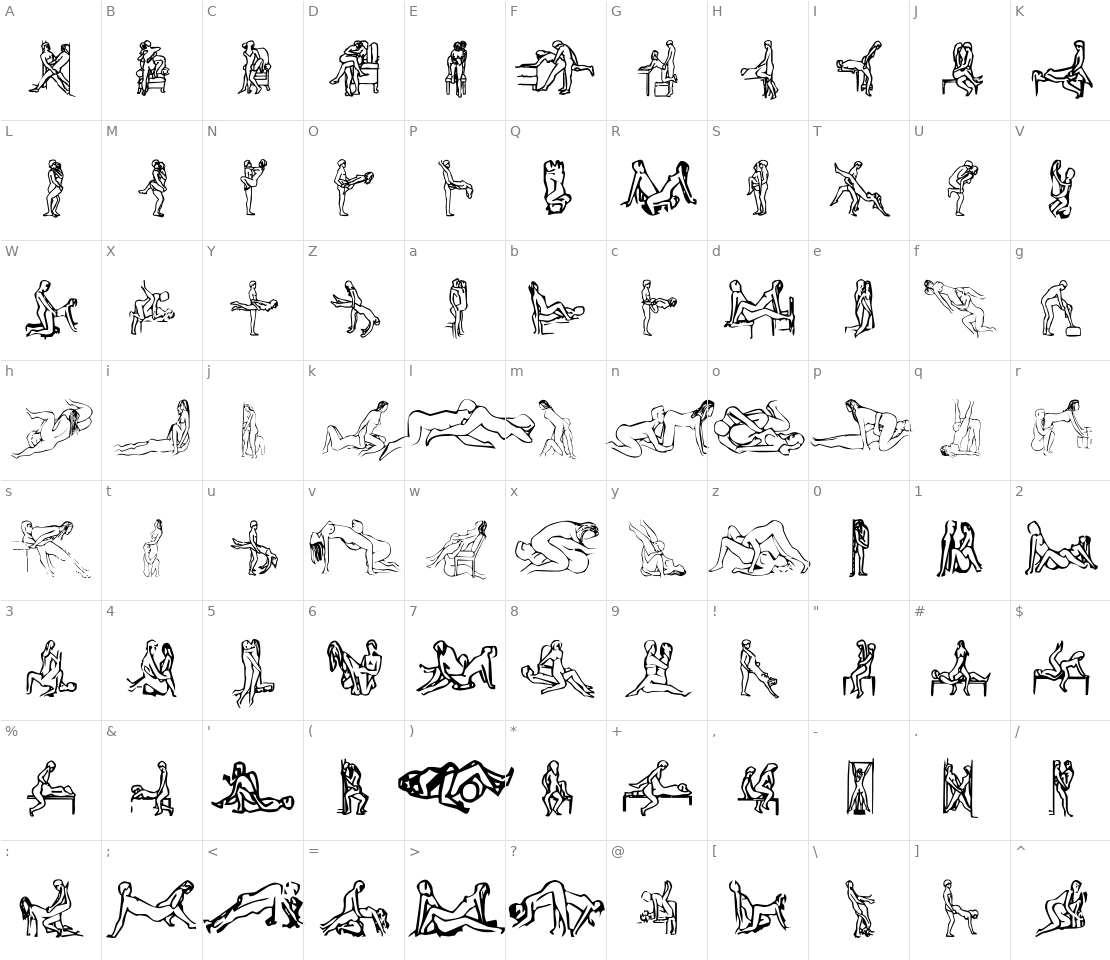 Character set for That Luvin' Feelin