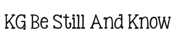 KG Be Still And Know preview