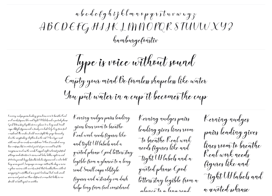 First Valentine specimen sheet