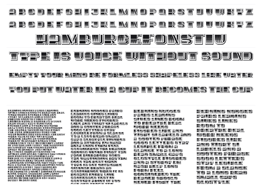 Kino specimen sheet