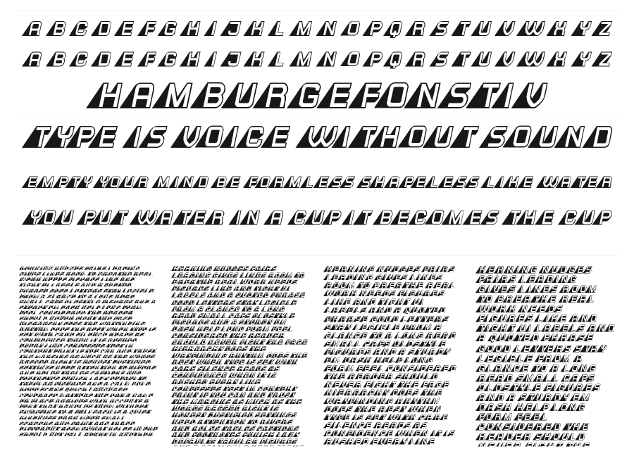 They Are Not specimen sheet