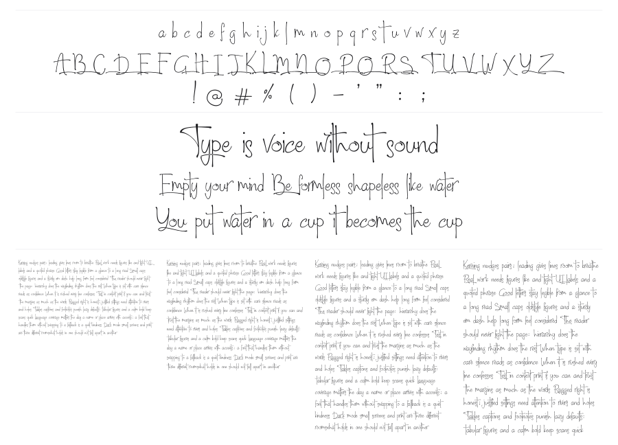 North City specimen sheet