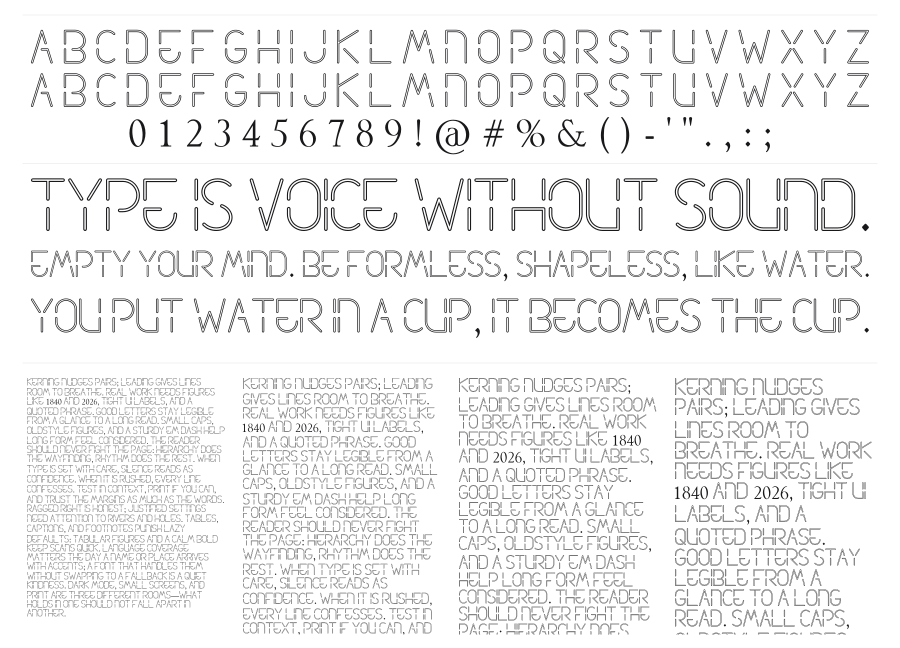Neon Future specimen sheet