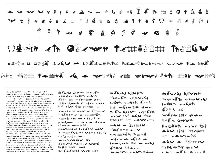 Alit Halloween specimen sheet
