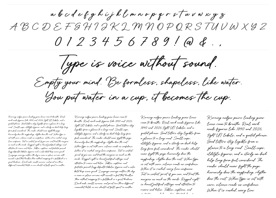 Blanche specimen sheet