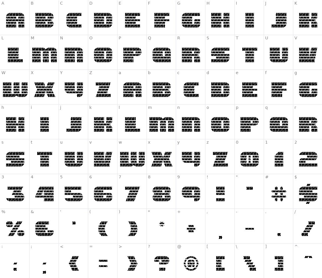 Character set for Eagle GT II