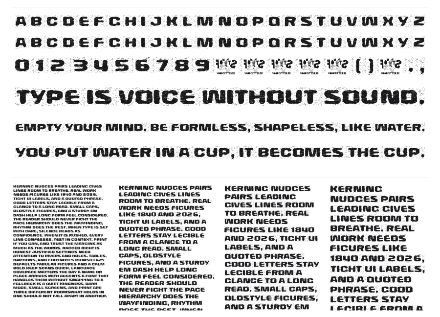 Extraterrestre specimen sheet