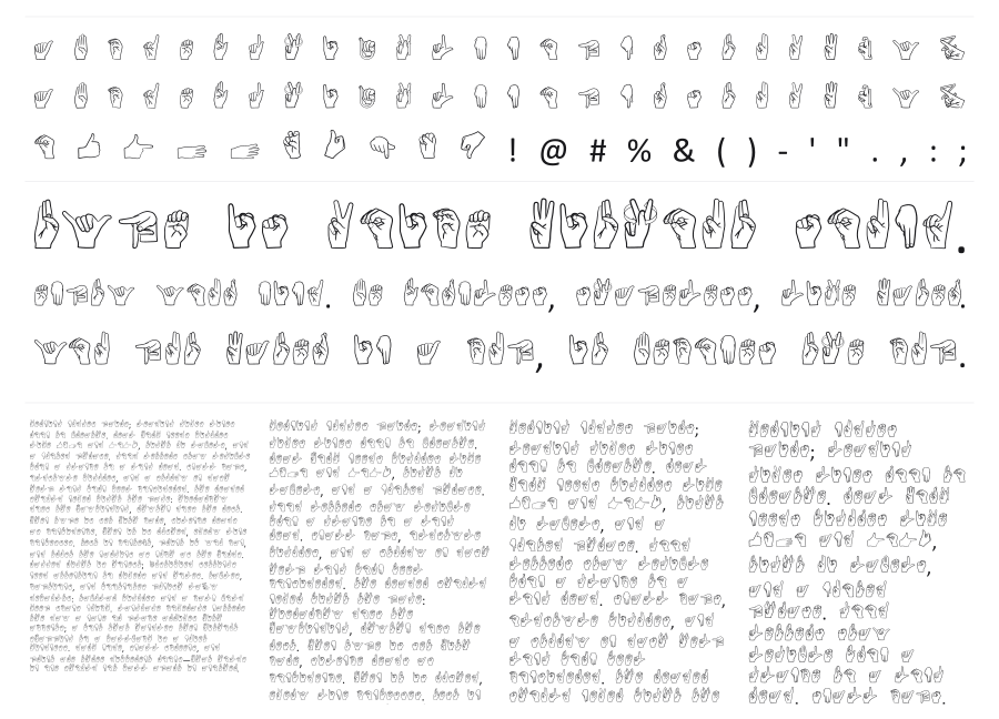Libras 2016 specimen sheet
