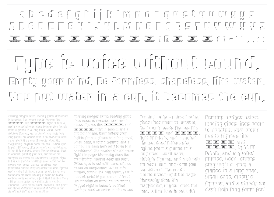 Fros Bold specimen sheet