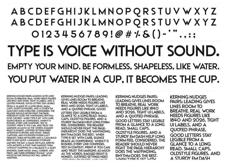 Ubiquitous specimen sheet