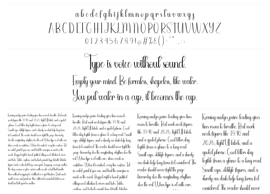 Outfill specimen sheet