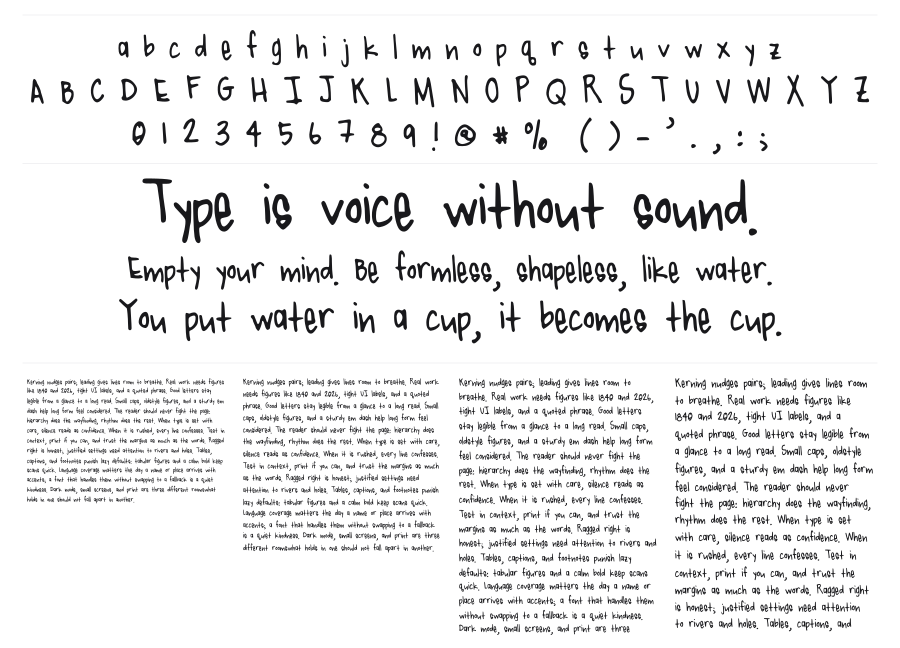 Edito mi hijo specimen sheet