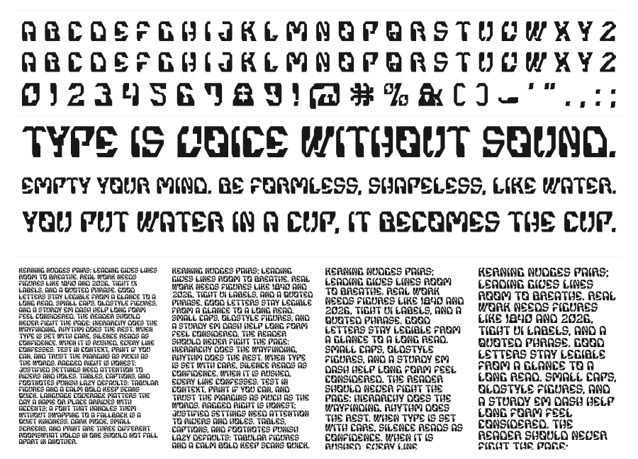 Wantech specimen sheet