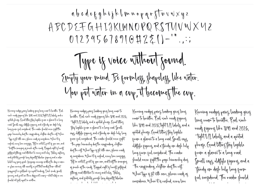 Crafterdam specimen sheet