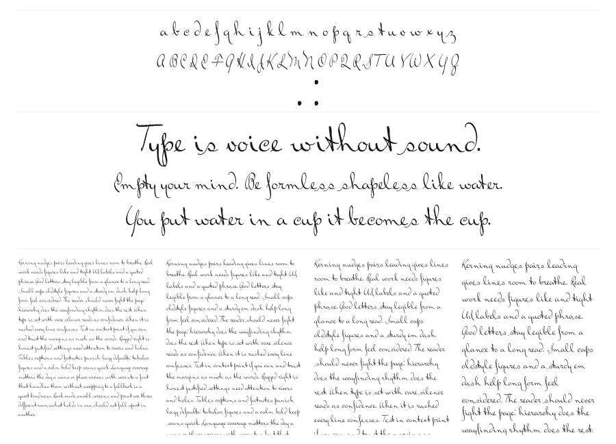 Ralph Walker specimen sheet