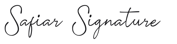 Safiar Signature preview