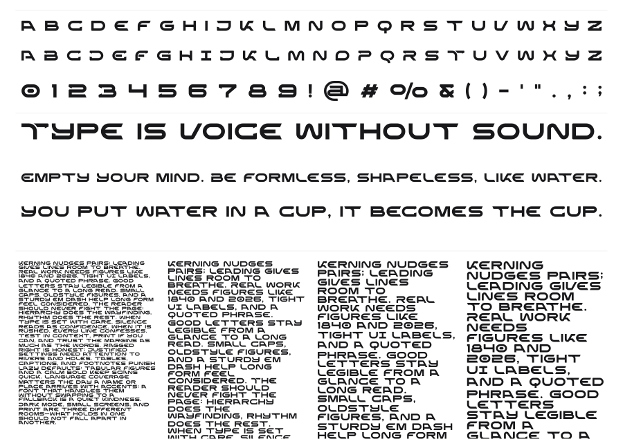 Dena specimen sheet
