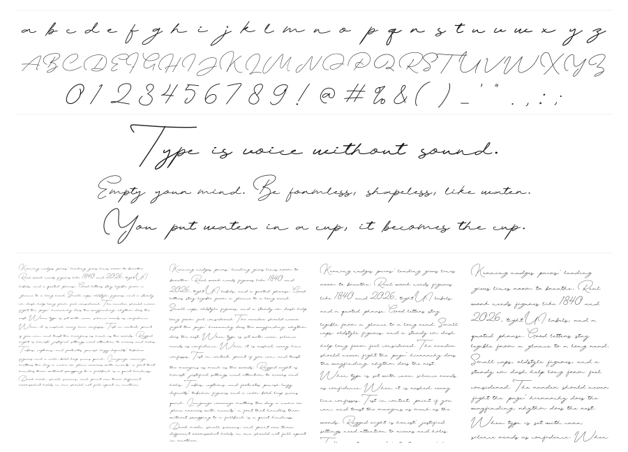 Pramodia specimen sheet