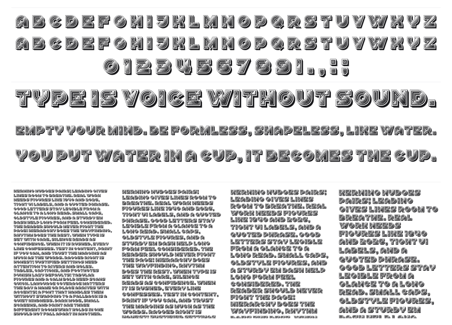 Erkekler specimen sheet