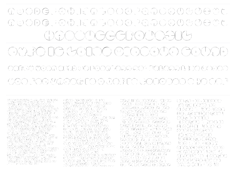 Circle Face specimen sheet