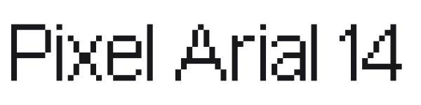 Pixel Arial 14 preview