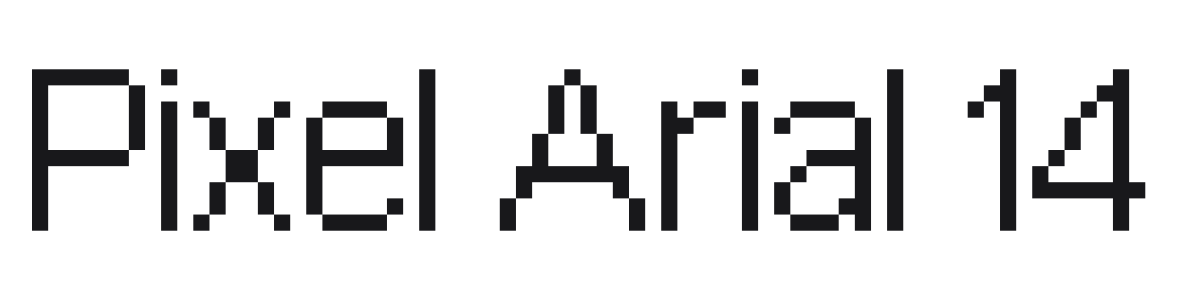 Pixel Arial 14 preview