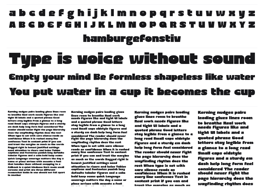 Retro Mango specimen sheet