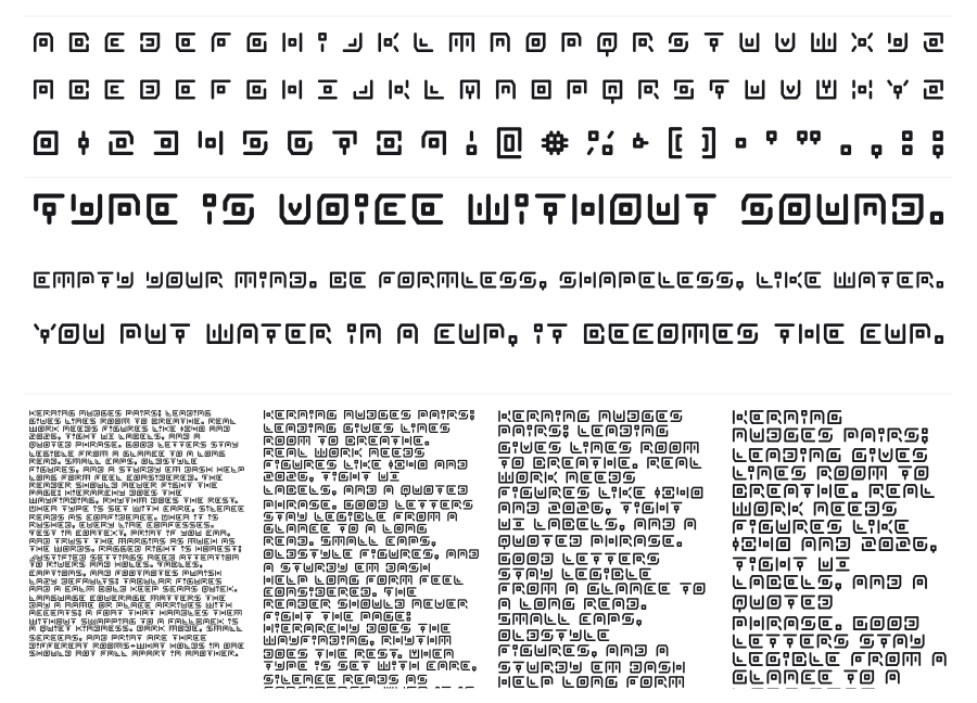 Neon Circuit specimen sheet