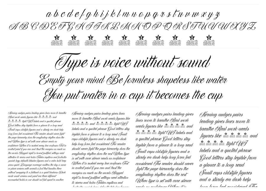 Chicanos specimen sheet