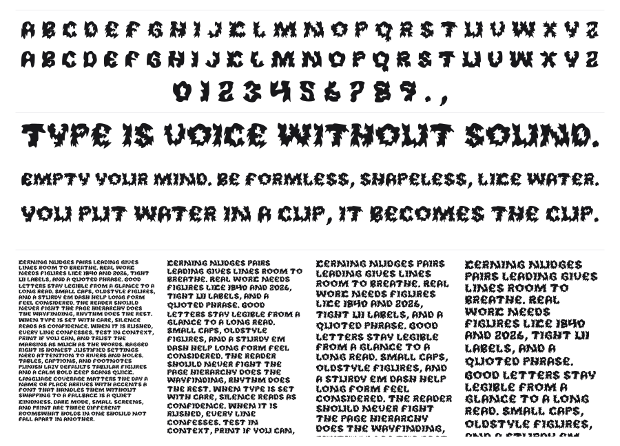 Hauntflare specimen sheet