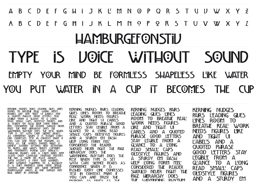Chelsea Studio specimen sheet