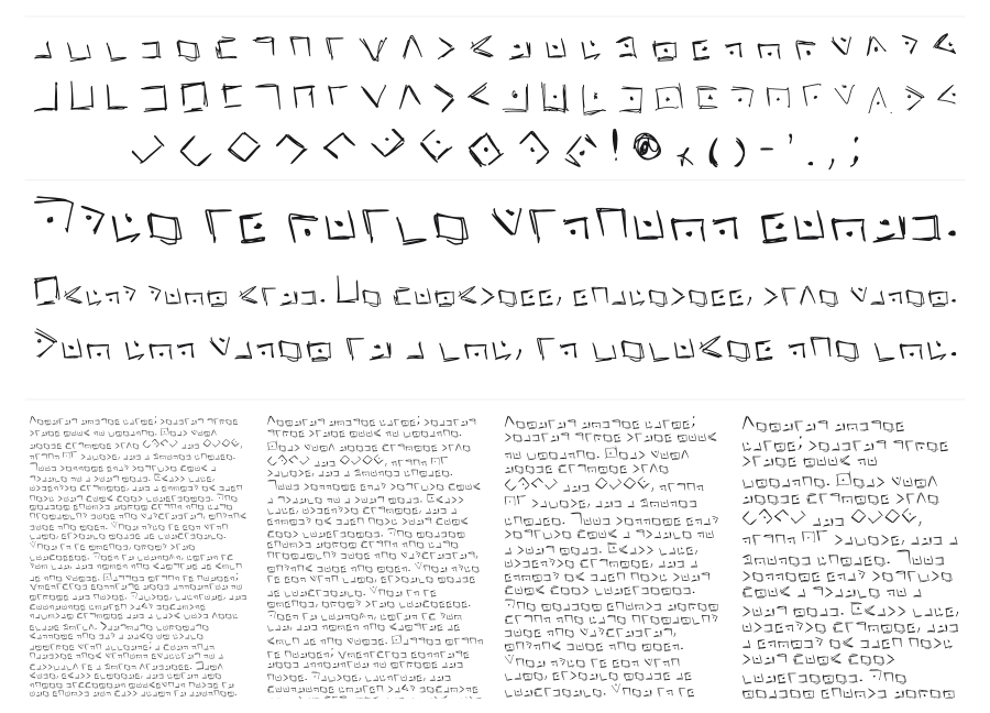 Pigpen specimen sheet