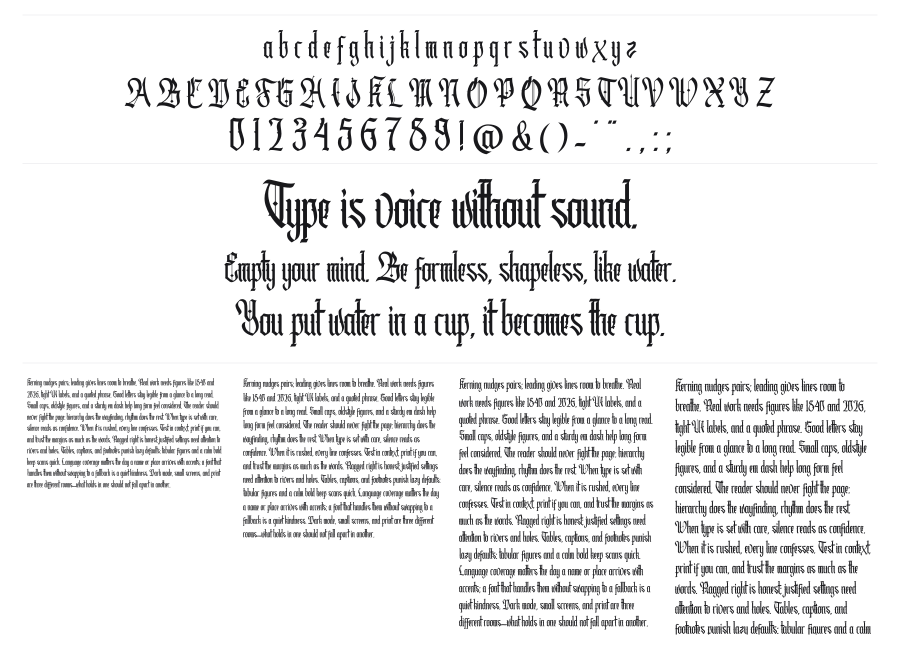 Cydonia specimen sheet