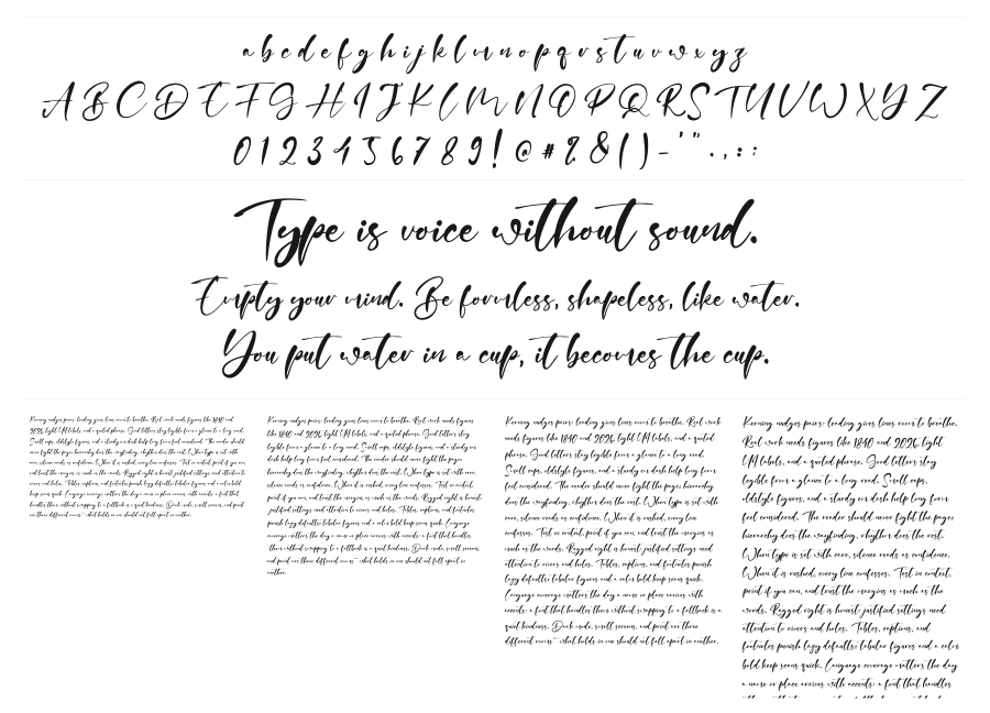 Denis Freda specimen sheet