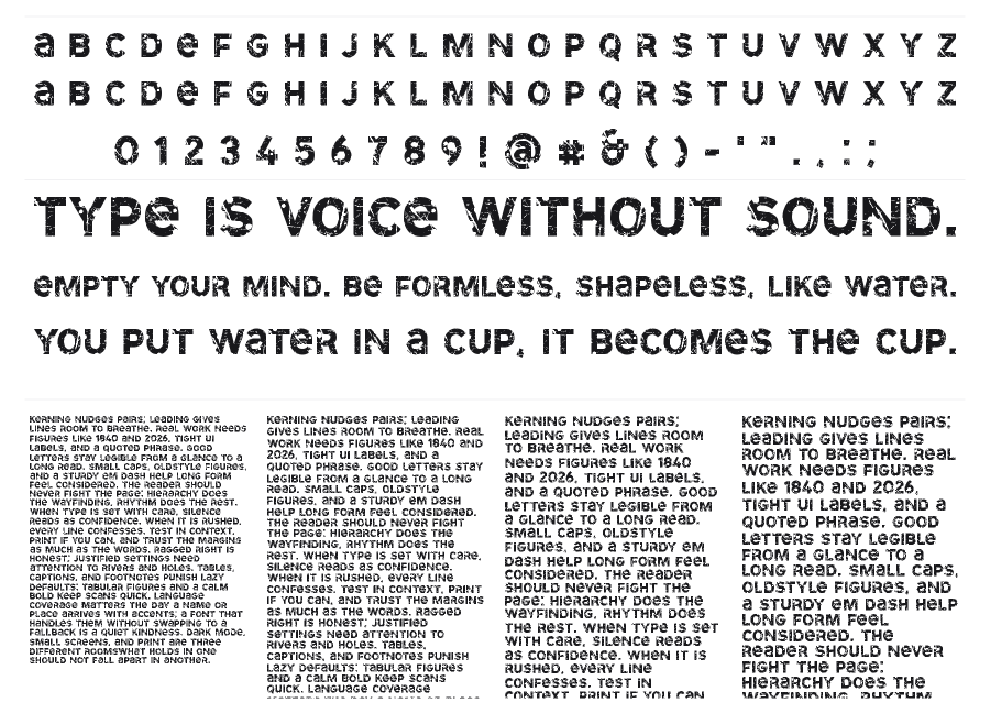 SD Cammello specimen sheet