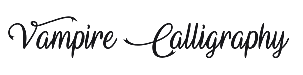 Vampire Calligraphy preview