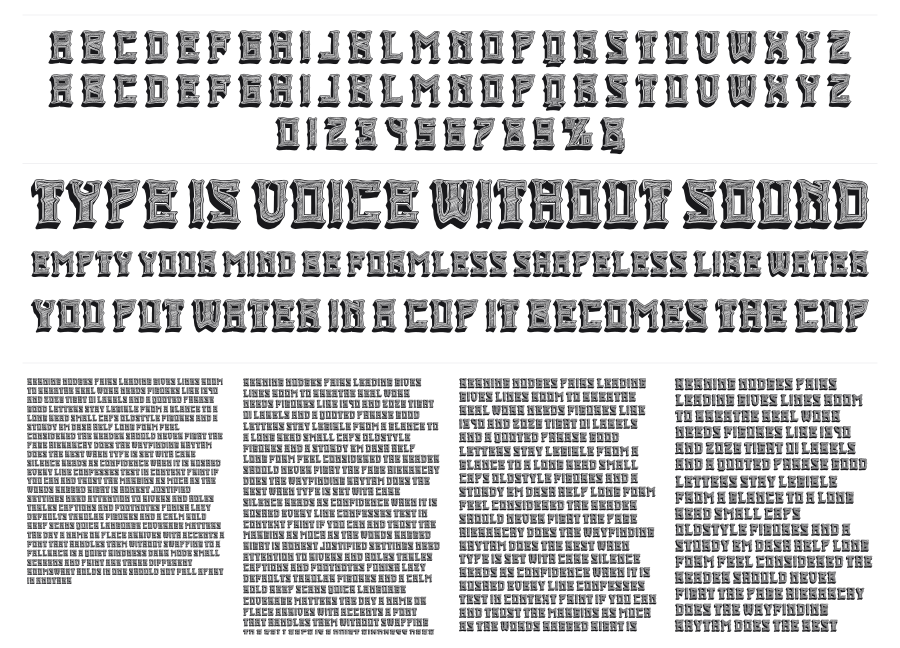 Gewidmet specimen sheet