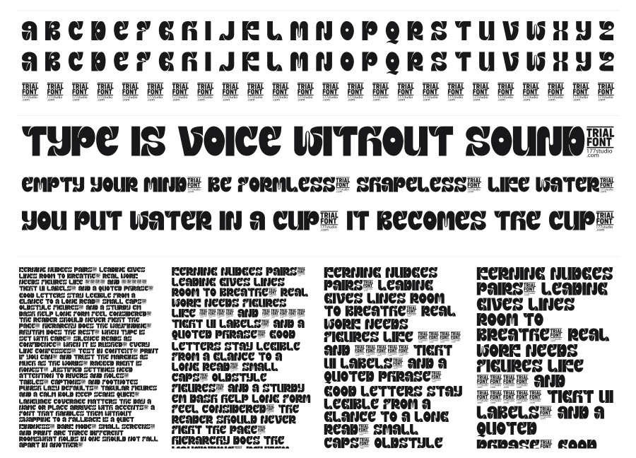 Rangers Thinkers specimen sheet