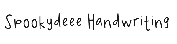 Spookydeee Handwriting preview