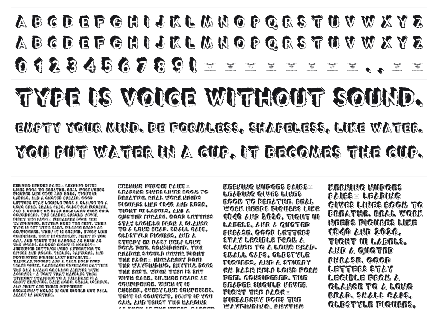 Taco Truck Militia specimen sheet