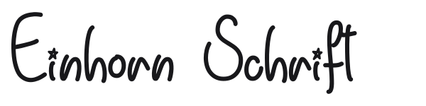 Einhorn Schrift preview