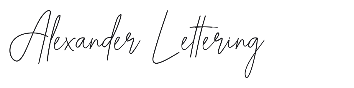 Alexander Lettering preview