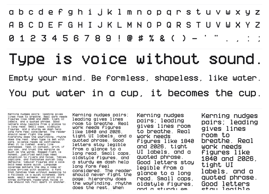 Better VCR specimen sheet