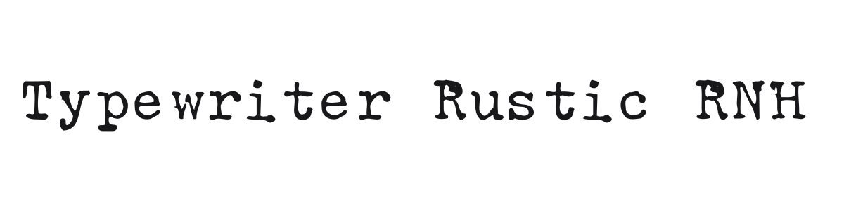 Typewriter Rustic RNH preview